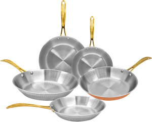 Yapamit YT010 Piatto martellato rotondo a tre strati con per cucina ristorante