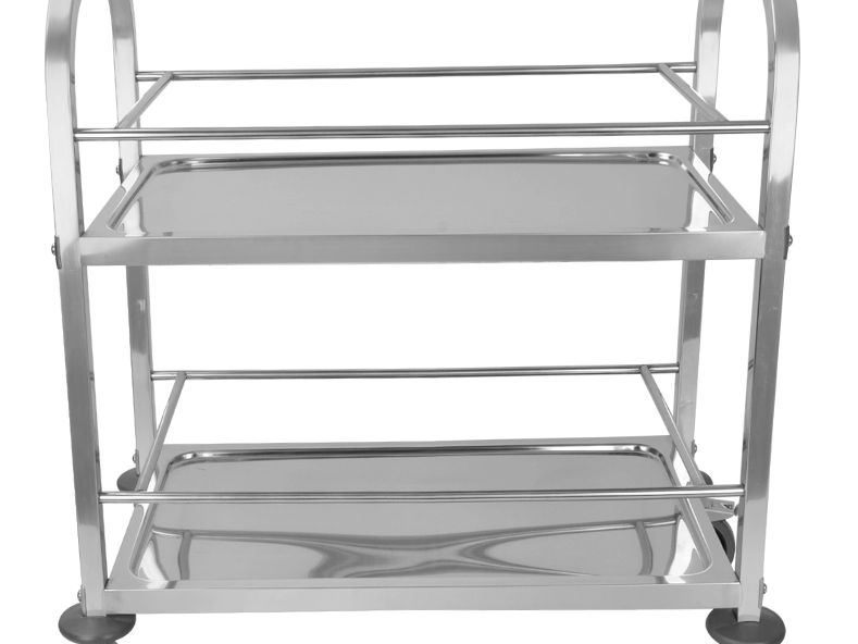 Postazioni di lavoro versatili: tavoli da lavoro in acciaio inossidabile (due strati) per varie attività